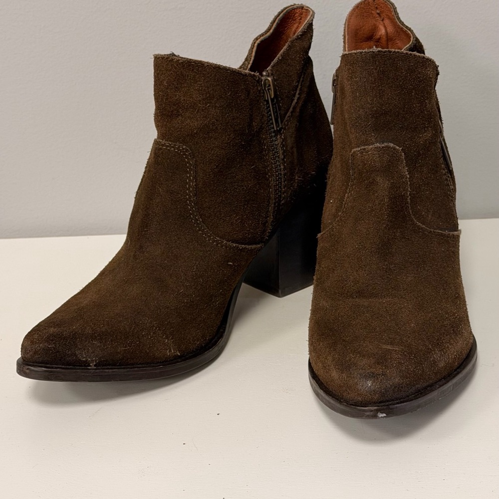 Steve Madden Dark Brown Suede Ankle Booties